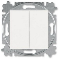 Выключатель двухклавишный, жемчуг/ледяной ABB 2CHH590545A6068