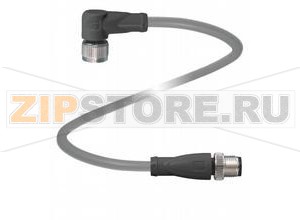 Кабель датчика-исполнительного устройства Connection cable V11-W-BK2M-PVC-U-V11-G Pepperl+Fuchs Описание оборудованияConnection cable, M12