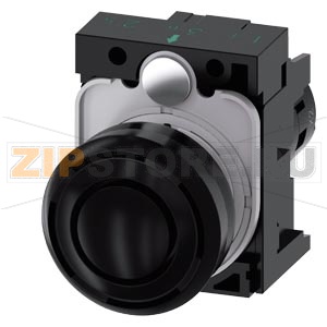 Акустический извещатель, компактное исполнение, пластик, 22 мм, круглый, непрерывный сигнал 2.4 кГц, IP40, звуковое давление мин. 90 дБ, с держателем, ном. питающее напряжение 230 V AC, винтовые клеммы Siemens 3SU1200-6KF10-1AA0 