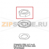 Stainless steel 3/4" H=10 nut to fix rotating Arm Unox XB 603