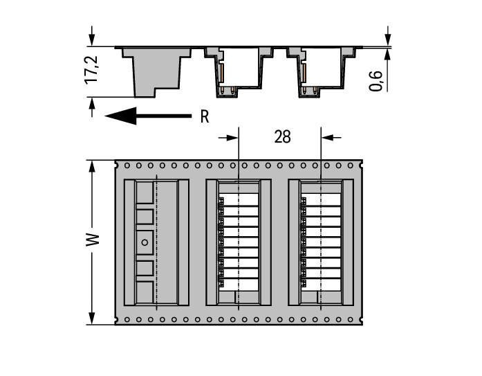 MCS MINI HD THR male header, 2-row; 0.8 x 0.8 mm solder pin; angled; 100% protected against mismating; in tape-and-reel packaging; Pin spacing 3.5 mm; 2 x 16-pole; black Wago 713-1436/105-000/997-408 Вилки для пайки оплавлением припоя для поверхностного монтажаРазделенные разъемы выводов предотвращают повреждения и обеспечивают вилкам защиту от касания в неподсоединенном состоянии100% защита от неправильного подсоединенияВозможны варианты кодировки...