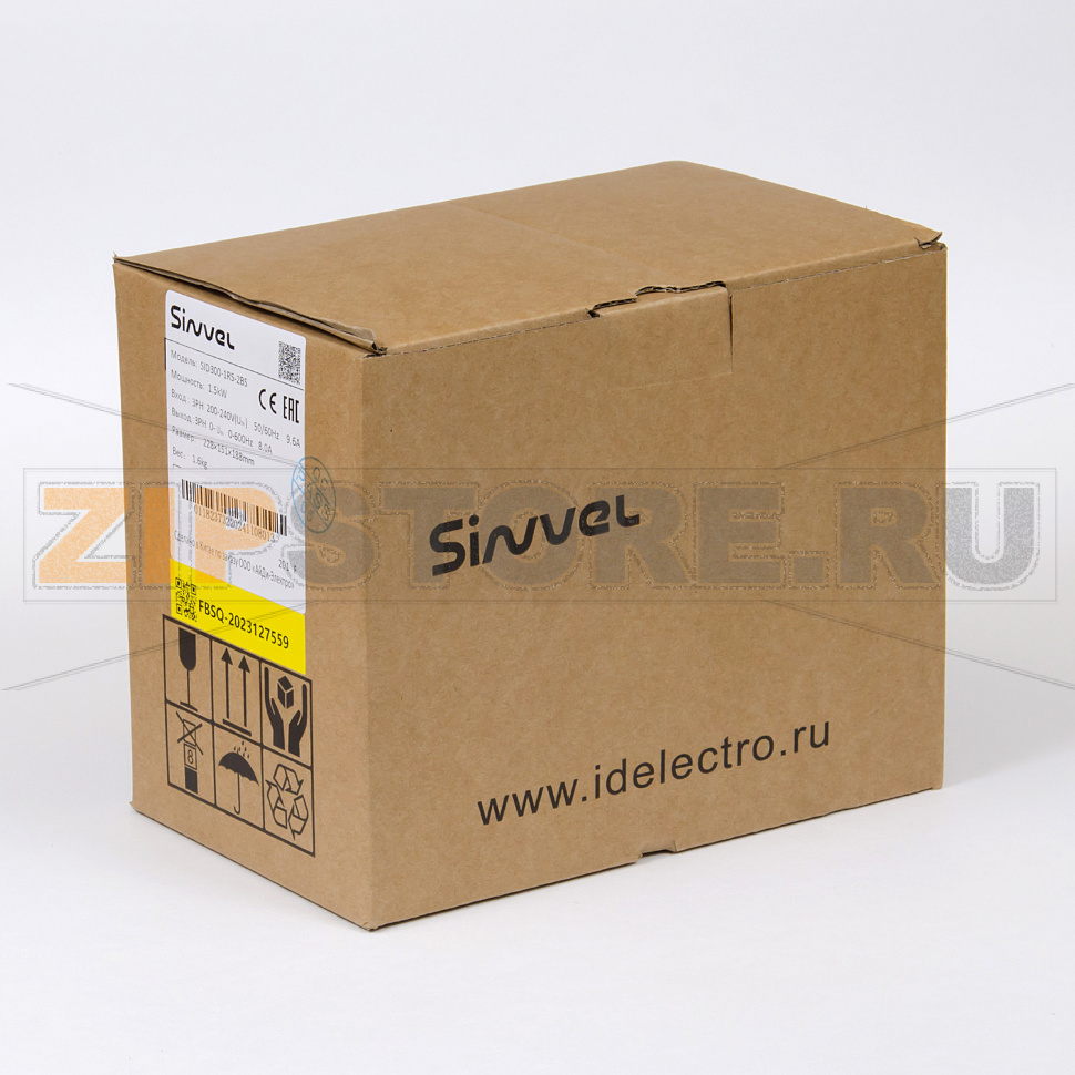 Преобразователь частоты 1.5 кВт, 1 фаза, 220 В, STO, тормозной модуль Sinvel SID300-1R5-2BS 