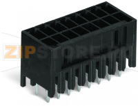 MCS MINI HD Вилка THT, 2-рядн.; 0.8 x 0.8 mm solder pin; прямые; 100% защита от неправильного подсоединения; Шаг контактов 3,5 мм; 2 x 10-полюсов; черные Wago 713-1470