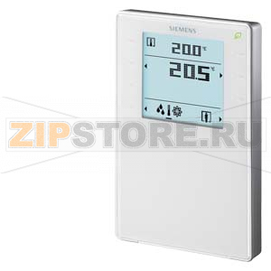 QMX3.P34 - Комнатный модуль KNX с датчиком температуры, сегментированным дисплеем с подсветкой, сенсорные клавиши Siemens QMX3.P34 