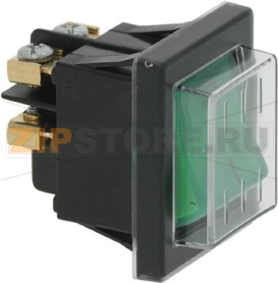 BIPOLAR SWITCH GREEN 16A 250V 