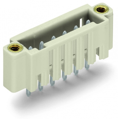 MCS MINI Вилка THT; 1.0 x 1.0 mm solder pin; прямые; 100% защита от неправильного подсоединения; Резьбовой фланец; Шаг контактов 3,5 мм; 18-пол.; светло-серые Wago 734-148/108-000 Сечение контактов 1 x 1 мм позволяет проводить ток до 10 A100% защита от неправильного подсоединенияВозможны варианты кодировки...