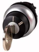 Переключатель с ключом, с фиксацией, 2 положения, I, II, рамка Titan Eaton M22-WRS-X95