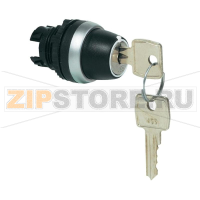 Выключатель с ключом, хромированный, черный, 1x45°, 1 шт Baco L21NA00 