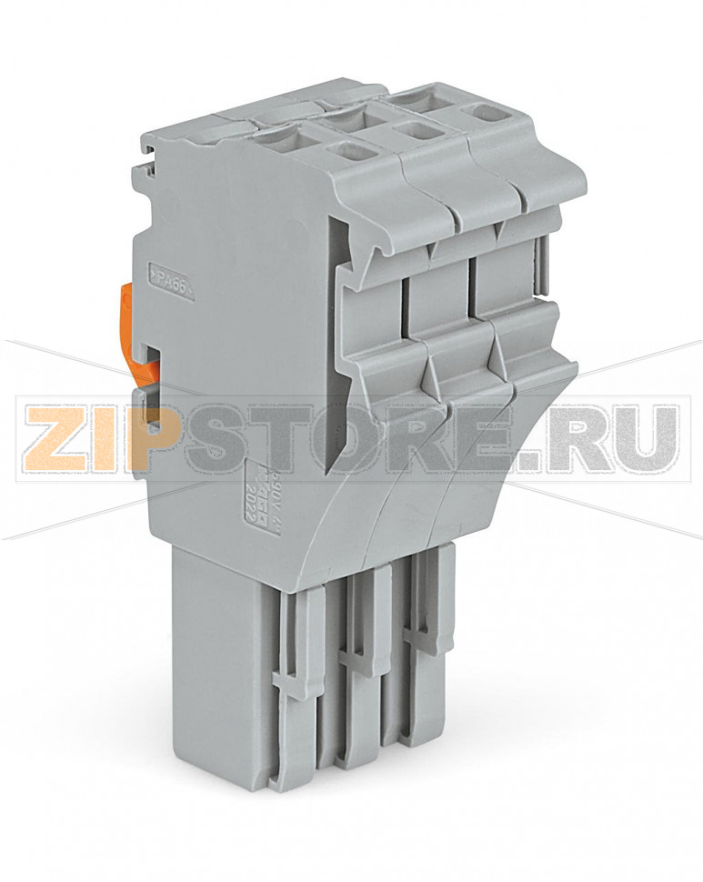 1-проводниковая розетка; 2,5 мм; 3-пол.; 2,50 mm; серые Wago 2022-103/999-953 