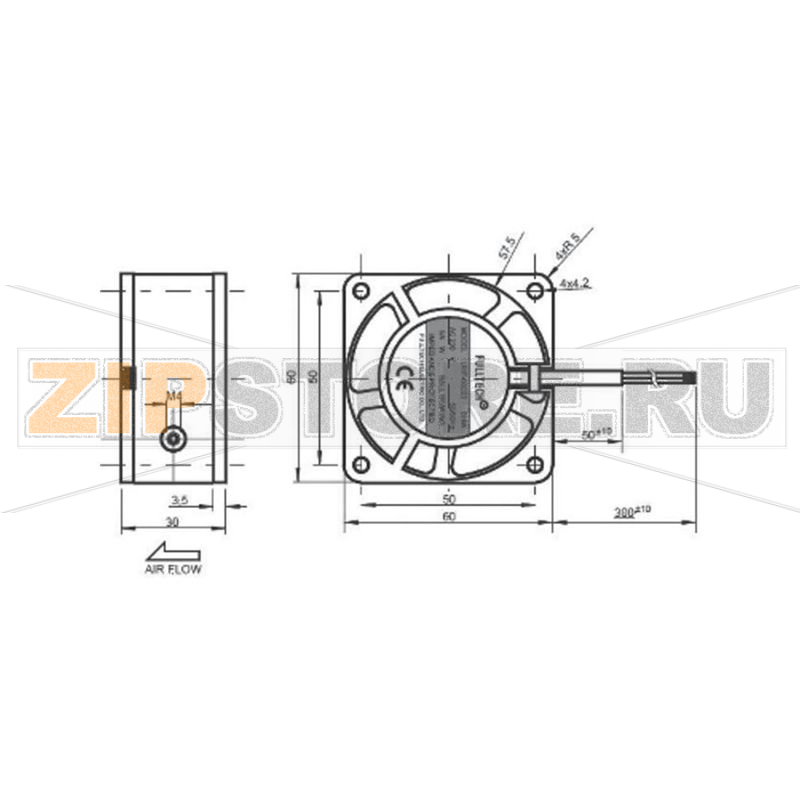 Вентилятор 230 В/AC, 14 м³/ч, 60x60x30 мм SEPA UF60D23BWH 