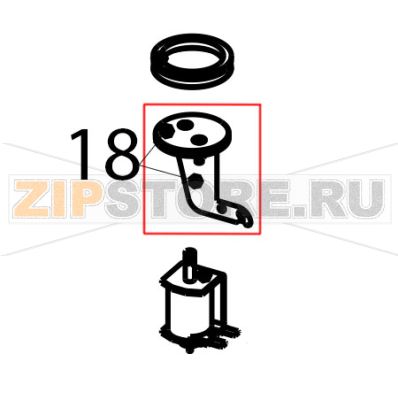 Ovens suction cap control &quot;D&quot; Tecnoinox GFB10DS Ovens suction cap control "D" Tecnoinox GFB10DSЗапчасть на деталировке под номером: 18