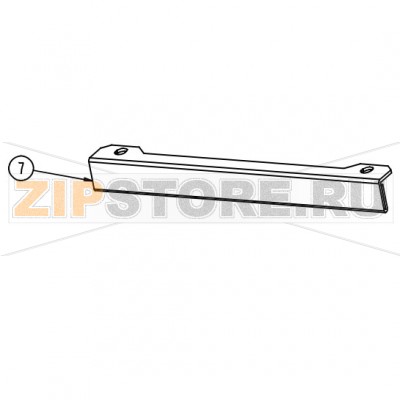 Экран риббона 4&quot; Datamax A-4408 Mark II RH Экран риббона 4" Datamax A-4408 Mark II RHЗапчасть на сборочном чертеже под номером: 7Название запчасти Datamax на английском языке: SHIELD RIBBON 4” 