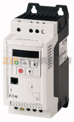 Преобразователь частоты, 115 В, 2.3 A, 0.37 кВт, IP20/NEMA 0, FS1 Eaton DC1-1D2D3NN-A20CE1 