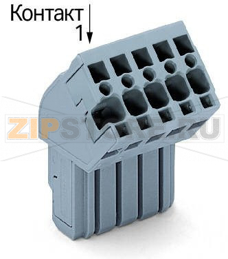 1-проводниковая розетка; угловые; 4 mm; 9-пол.; 4,00 mm; серые Wago 769-109/022-000 