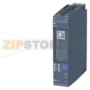 SIMATIC ET 200SP, МОДУЛЬ АНАЛОГОВОГО ВВОДА С ПОДДЕРЖКОЙ HART, AI 4X I,ТОК, 2-ПРОВОДНОЕ ПОДКЛЮЧЕНИЕС HART, С УЛУЧШЕННЫМИ ХАРАКТЕРИСТИКАМИ, ДЛЯ УСТАНОВКИ НА БАЗОВЫЕ БЛОКИ ТИПА A0, A1, ЦВЕТОВОЙ КОД CC03, ДИАГНОСТИКА КАНАЛОВ, 16 БИТ, +/-0,3% Siemens 6ES7134-6 