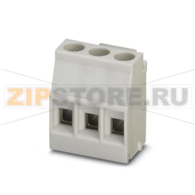 Клеммы для печатного монтажа Phoenix Contact MKDSO 2,5/ 3-L KMGY Номинальный ток: 24 А, Номинальное напряжение: 320 В, Размер шага: 5 мм, Полюсов: 3, Тип подключения: Винтовые зажимы, Монтаж: пайка, Направление подключения, проводник / печатная плата: 0 °, Цвет: cветло-серый, Изделие с боковым расположением выводов.Минимальный заказ: 50 шт.Упаковка: 50 шт.