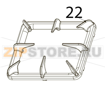Pan grid Tecnoinox PC105G7 Pan grid Tecnoinox PC105G7Запчасть на деталировке под номером: 22