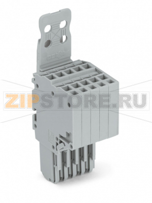 2-проводная розетка; Пластина разгрузки натяжения; 1,5; 5-пол.; 1,50 mm; серые Wago 2020-205/143-000 