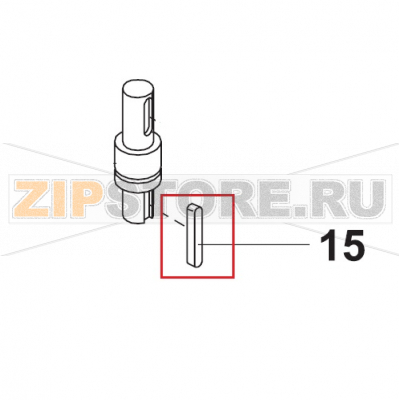 Key A5x5x57 Bear Varimixer AR40 VL-1S                                                              Key A5x5x57 Bear Varimixer AR40 VL-1SЗапчасть на сборочном чертеже под номером: 15Название запчасти на датском&nbsp;языке: Key A5x5x57 Bear Varimixer AR40 VL-1S