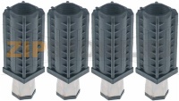 KIT FOOT ADJUST. ST. STEEL ø30mm - 4PCS