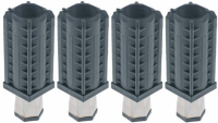 KIT FOOT ADJUST. ST. STEEL ø30mm - 4PCS