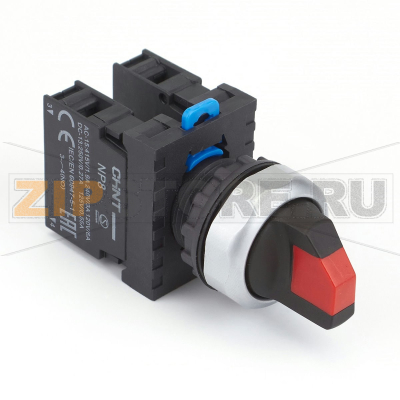 Переключатель, 2 положения, 2НО, IP65, без подсветки, красный Chint NP8-20X/214 