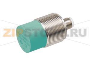 Индуктивный датчик Inductive sensor NBN20-30GM40-A0-V1 Pepperl+Fuchs General specificationsSwitching functioncomplementaryOutput typeNPNRated operating distance20 mmInstallationnon-flushOutput polarityDCAssured operating distance0 ... 16.2 mmActuating elementmild steel, e. g. 1.0037, SR235JR (formerly St37-2) 60 mm x 60 mm x 1 mmReduction factor rAl 0.45Reduction factor rCu 0.4Reduction factor r304 0.7Reduction factor rBrass 0.5Output type4-wireNominal ratingsOperating voltage10 ... 30 VSwitching frequency0 ... 1000 HzHysteresistyp. 5%Reverse polarity protectionreverse polarity protectedShort-circuit protectionpulsingVoltage drop&le 1.8 VOperating current0 ... 200 mAOff-state current0 ... 0.5 mA typ. 0.1 &microA at 25 °CNo-load supply current&le 10 mASwitching state indicatorMultihole-LED, yellowFunctional safety related parametersMTTFd1720 aMission Time (TM)20 aDiagnostic Coverage (DC)0 %Approvals and certificatesUL approvalcULus Listed, General Purpose, Class 2 Power SourceCCC approvalCCC approval / marking not required for products rated &le36 VAmbient conditionsAmbient temperature-25 ... 70 °C (-13 ... 158 °F)Mechanical specificationsConnection typeConnector M12 x 1 , 4-pinHousing materialbrass, nickel-platedSensing facePBTDegree of protectionIP67Mass90 gGeneral informationScope of delivery2 self locking nuts in scope of delivery