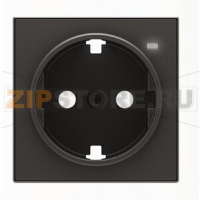Накладка для розетки с линзой для контрольной подсветки, чёрный бархат ABB 2CLA858880A1501