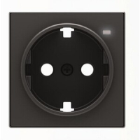 Накладка для розетки с линзой для контрольной подсветки, чёрный бархат ABB 2CLA858880A1501