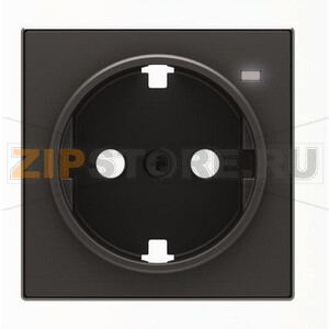 Накладка для розетки с линзой для контрольной подсветки, чёрный бархат ABB 2CLA858880A1501 