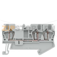 КЛЕММА ПРОХОДНАЯ  ПРУЖИННОЕ ПОДСОЕДИНЕНИЕ, 3 ТОЧКИ ПОДСОЕДИНЕНИЯ, СЕЧЕНИЕ: 0.14 - 1.5 MM2, ШИРИНА: 4.2 MM, СЕРАЯ Siemens 8WH2003-0AE00