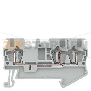 КЛЕММА ПРОХОДНАЯ  ПРУЖИННОЕ ПОДСОЕДИНЕНИЕ, 3 ТОЧКИ ПОДСОЕДИНЕНИЯ, СЕЧЕНИЕ: 0.14 - 1.5 MM2, ШИРИНА: 4.2 MM, СЕРАЯ Siemens 8WH2003-0AE00 