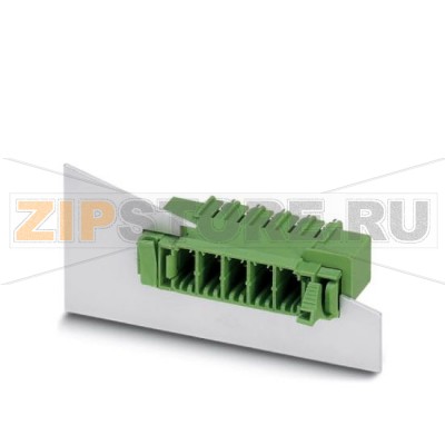 Ответная часть разъема Phoenix Contact DFK-PCV 5/12-G-7,62 Номинальный ток: 41 А, Расчетное напряжение (III/2): 630 В, Полюсов: 12, Размер шага: 7,62 мм, Цвет: зеленый, Поверхность контакта: олово, Монтаж: пайка.Минимальный заказ: 50 шт.Упаковка: 50 шт.
