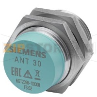 SIMATIC RF200/RF300 antenna ANT 30 stainless steel; IP67, -25 to +70 &#176;C, thread M30x1.5, length 40 mm; with trailing antenna wire, both ends pluggable PUR, UL 758, length 3 m Siemens 6GT2398-1DD10