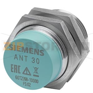 SIMATIC RF200/RF300 antenna ANT 30 stainless steel; IP67, -25 to +70 &amp;#176;C, thread M30x1.5, length 40 mm; with trailing antenna wire, both ends pluggable PUR, UL 758, length 3 m Siemens 6GT2398-1DD10 