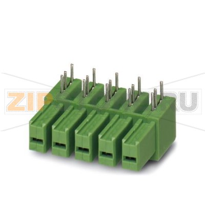 Ответная часть разъема Phoenix Contact IPC 5/ 2-GU-7,62 Номинальный ток: 41 А, Расчетное напряжение (III/2): 630 В, Полюсов: 2, Размер шага: 7,62 мм, Цвет: зеленый, Поверхность контакта: олово, Монтаж: пайка.Минимальный заказ: 50 шт.Упаковка: 50 шт.