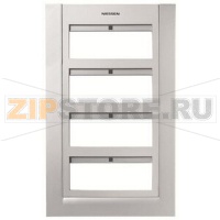 Панель лицевая для бокса поста централизации открытого/скрытого монтажа на 24 модуля, серебристая ABB 9675.60