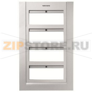 Панель лицевая для бокса поста централизации открытого/скрытого монтажа на 24 модуля, серебристая ABB 9675.60 