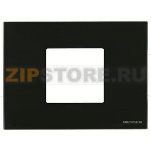 Рамка на 2 модуля, стекло чёрное ABB 2CLA247200N3101 