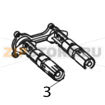 Ribbon take up spindle Zebra ZT231 Ribbon take up spindle Zebra ZT231Запчасть на деталировке под номером: 3
