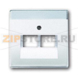 Накладка для двухпостовой телекоммуникационной розетки, альпийский белый ABB 765.08 