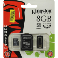 Карта памяти 8 Гб, class 4 Kingston MBLY4G2-8Gb