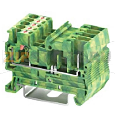 Клемма заземляющая Push-in, желто-зеленая CHIKU RPV 2,5/1P-PE 