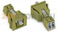 Snap-in socket; 2-pole; Cod. B; 1,50 mm; light green Wago 890-762