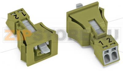 Snap-in socket; 2-pole; Cod. B; 1,50 mm; light green Wago 890-762 Protected against mismating and maintenance-freePush-in CAGE CLAMP® spring pressure connection technology allows solid conductors to be simply pushed into a unit.Low profile with 4.4 mm pole spacingComponents can be clearly printed on and color-coded to meet custom requirements.When assembled, the installation connectors comply with IP40 and are suitable for easily accessible areas....