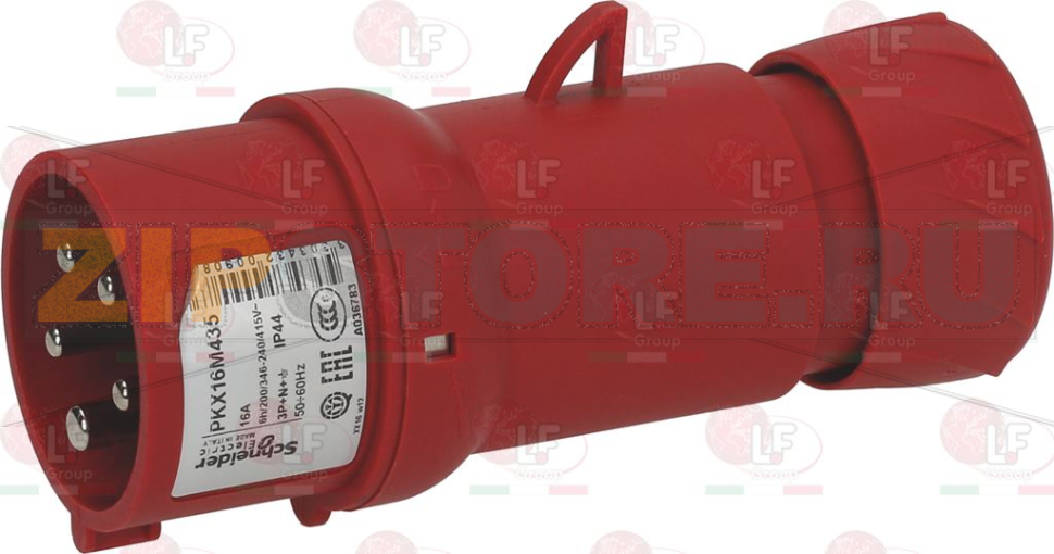 РОЗЕТКА ТРЕХФАЗНАЯ 3 ПОЛЮСА + N + PE 16A IP44 