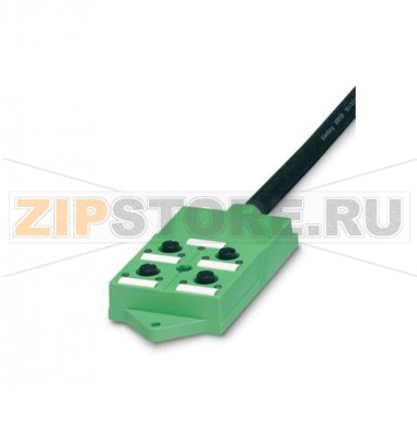 Коробка датчика и исполнительного элемента Phoenix Contact SACB-4/ 8-L-10,0PUR Тип подключения: Гнездовой разъем M12 Пластик, Количество гнезд: 4, Полюсов: 5, Расположение гнезд: Двойной, Индикатор состояния: есть, p-n-p Подключение магистрального кабеля: Жесткое подключение 180°, PUR/PVC, Длина кабеля: 10 м, Экранировка: нет.Минимальный заказ: 1 шт.Упаковка: 1 шт.