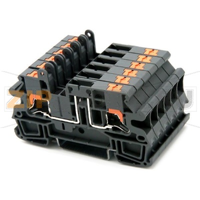 Клемма проходная Push-in, темно-серая CHIKU RPI 4-TG 