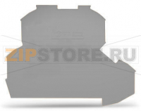 End and intermediate plate; 0.8 mm thick; gray Wago 2002-2291