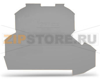 End and intermediate plate; 0.8 mm thick; gray Wago 2002-2291 